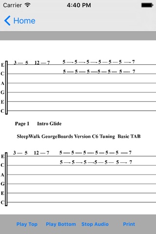 Sleepwalk Printable Tabs With Audio screenshot 3