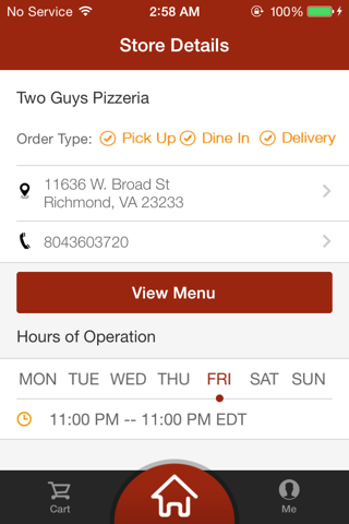 Two Guys Pizzeria screenshot 2