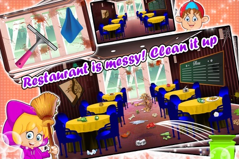Fast Food Restaurant Wash - Clean up the messy kitchen & dishes in this kid’s game screenshot 4