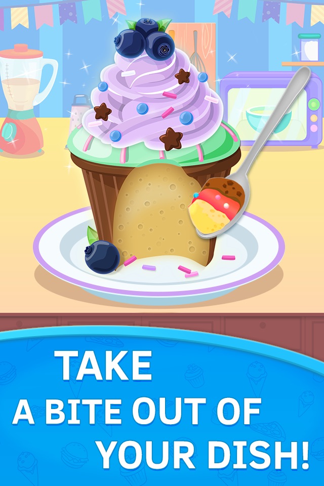 Cupcake Kids Food Games Free screenshot 2