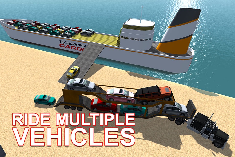 Cargo Ship Car Transporter – Drive truck & sail big boat in this simulator game screenshot 3