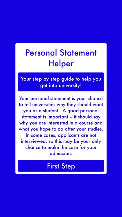 Personal Statement Helper