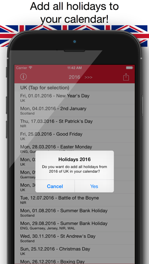 Holiday Calendar United Kingdom 2016 Pro - National and loca(圖2)-速報App