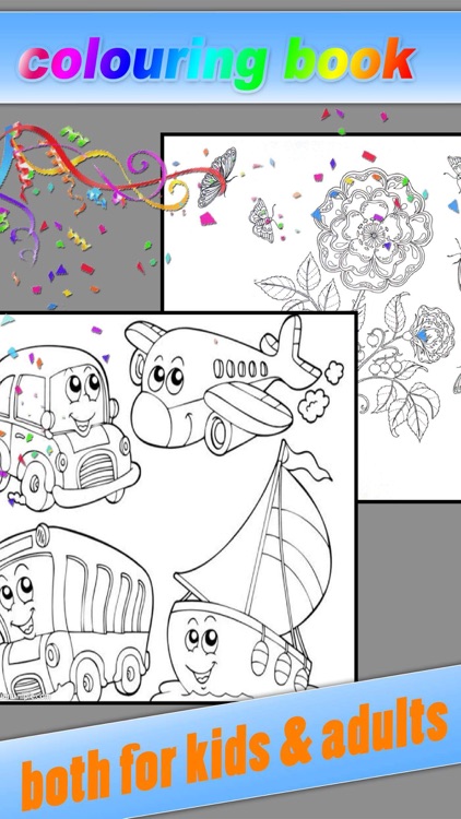 Coloring Book - Color Therapy Pages & Stress Relief Coloring Book for both Kids and Adults