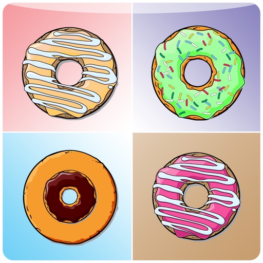 Hot Donut Matching Cards - brain fitness