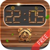 Clock Wood Alarm : Music Wake Up Wallpapers , Frames and Quotes Maker For Free