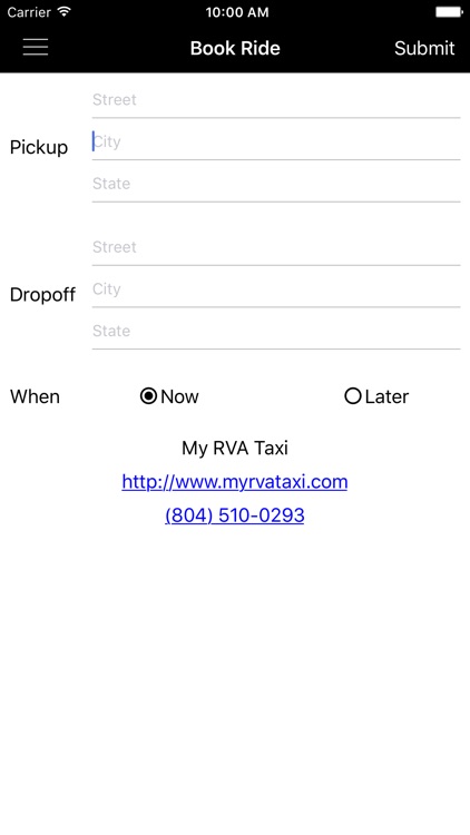 My RVA Taxi Official App