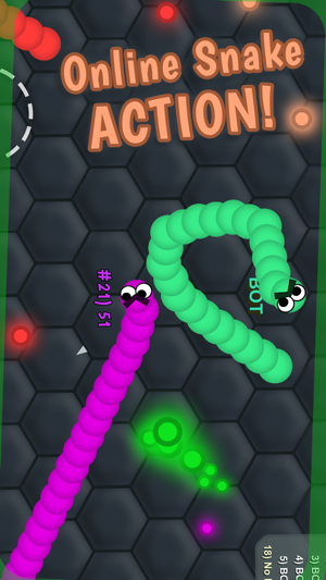 Slimy .IO: Snake Snither MMO -Run, Eat C