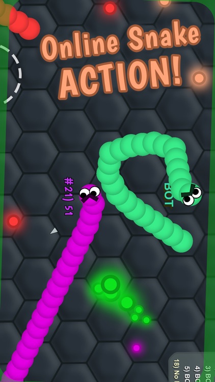 Slimy .IO: Snake Snither MMO -Run, Eat Color Dot