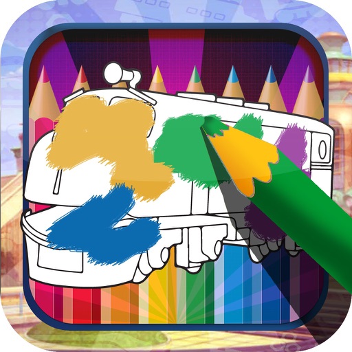 Color Book Game for Trains: Chunggington Version by Manuel Diverio