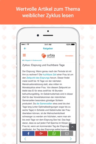urbia Eisprungkalender screenshot 4