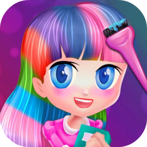 My Rainbow Hairstyles - Colorful Change/Makeup Game For Girls Icon