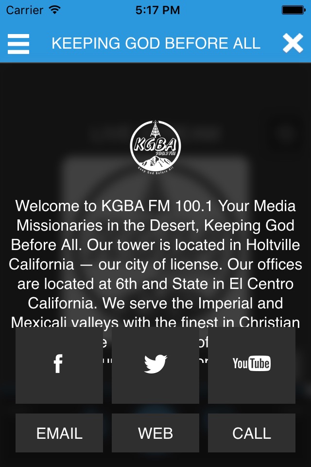 KGBA 100.1 FM Christian Radio screenshot 3