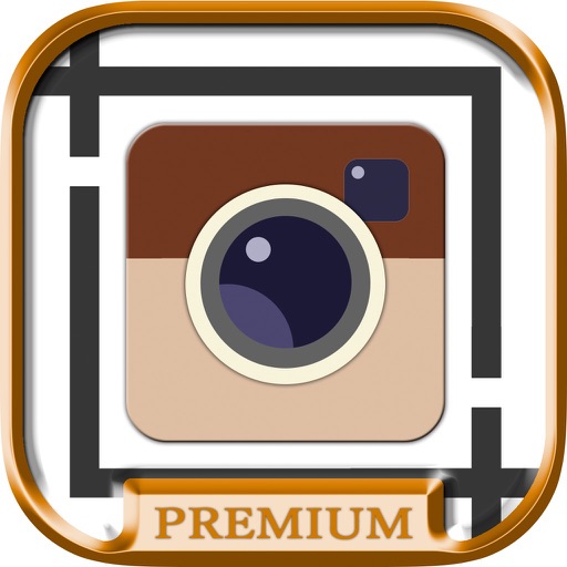 Insta white frame for Instagram photos with a white border - Premium