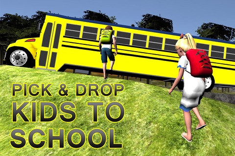 Hill Climb School Bus – Pick & drop kids in this ultimate driving simulator game screenshot 2