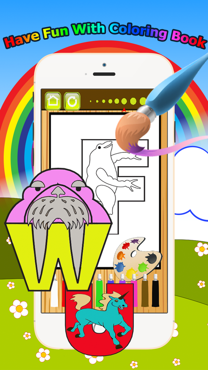 Animals Alphabet Coloring Book Grade 1-6 ABC coloring pages learning games free for kids and toddlers