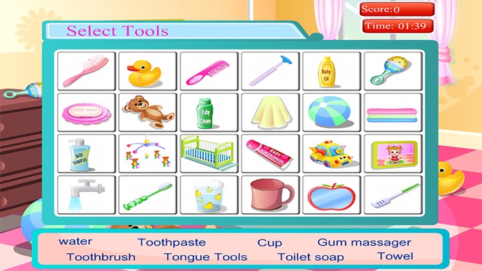 Baby Care WashBrush Morning - Learning Story Game