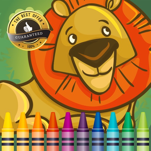 Wild animals Coloring Book: These cute zoo animal coloring pages provide learning skill games free for children and toddler any age iOS App