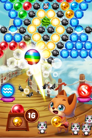 Rescue Witch Kitty Cat Pop - World Bubble Shooter Puzzle screenshot 4