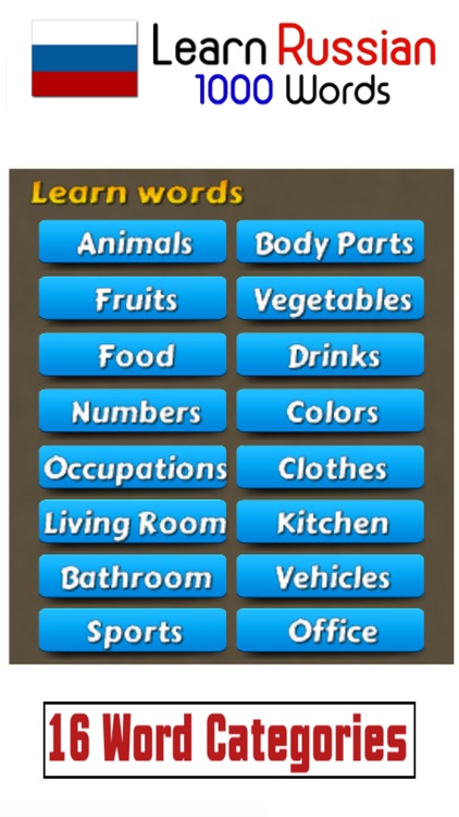 Learn Russian: 1000 Words Vocabulary