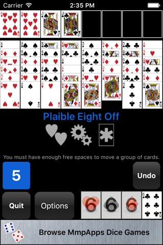 Pliable Eight Off Solitaire screenshot 3