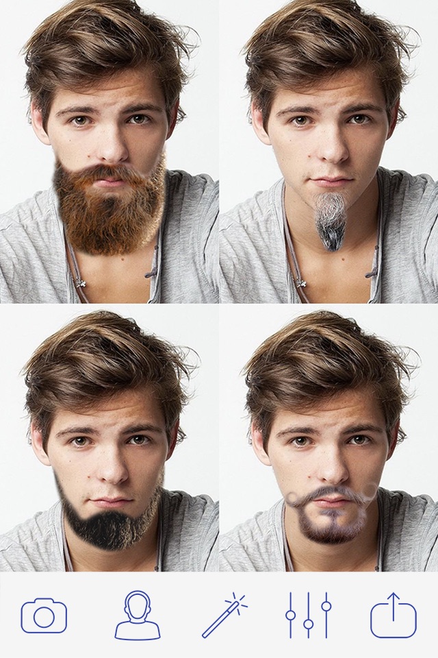 Beard and Mustaches Photo Booth - Men Beard Style Photo Effect for MSQRD Instagram screenshot 2