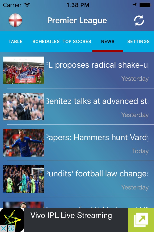 Live Score - Premier League screenshot 2