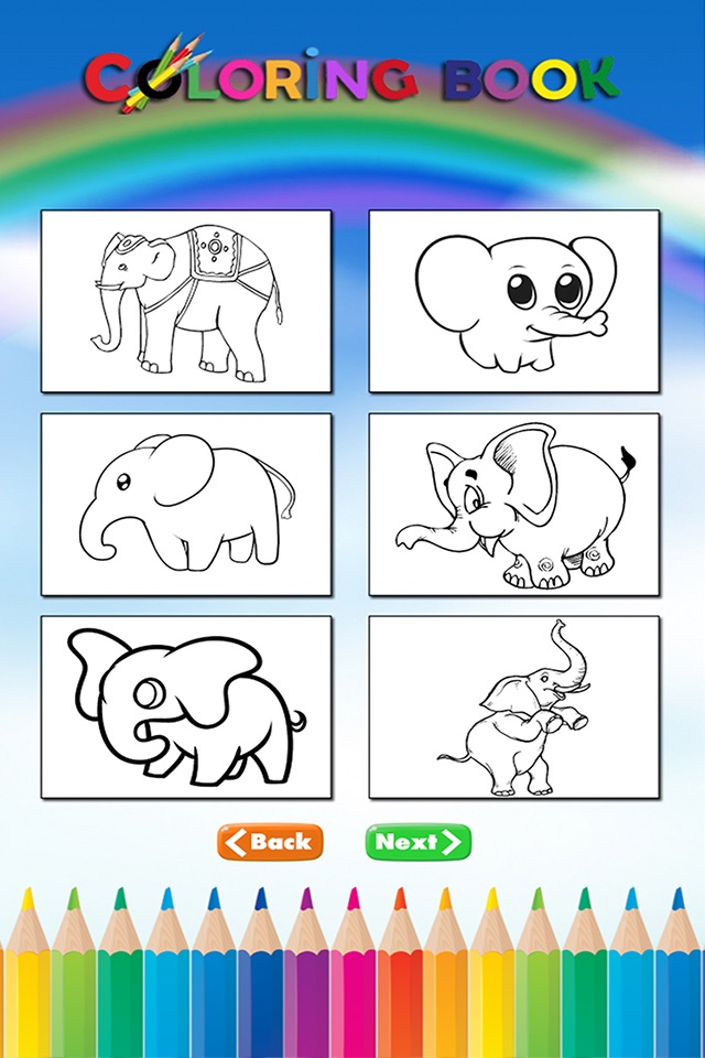 elephant coloring book for kids : learn to paint elephants and mammoth screenshot 3