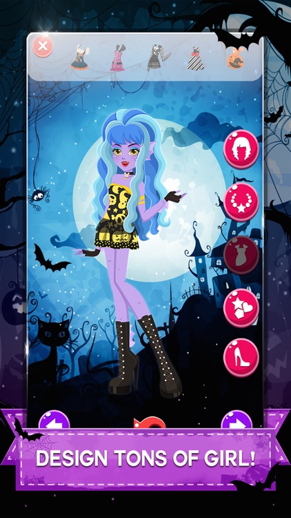 " Descendants of Monster Girl " Dress-up - Ever after Halloween hight party salon game screenshot-3