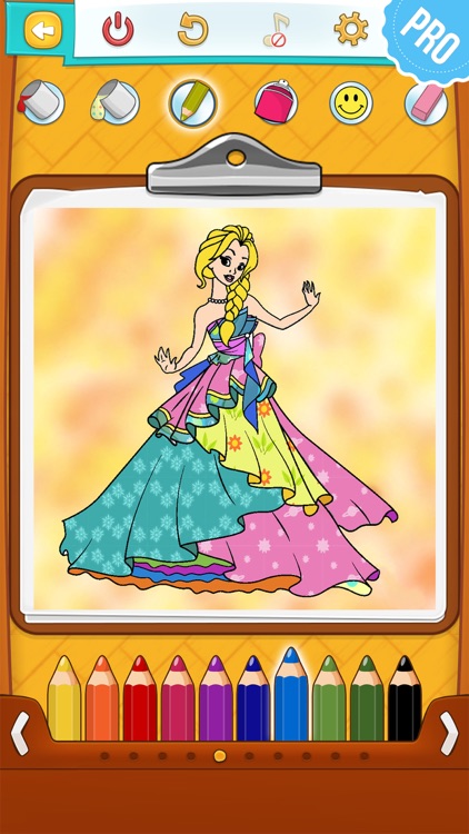 Princess Coloring Games for Kids - Colouring Book for Girls PRO screenshot-0