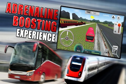 Euro Train vs Metro Bus - Bus Drive 3D screenshot 3