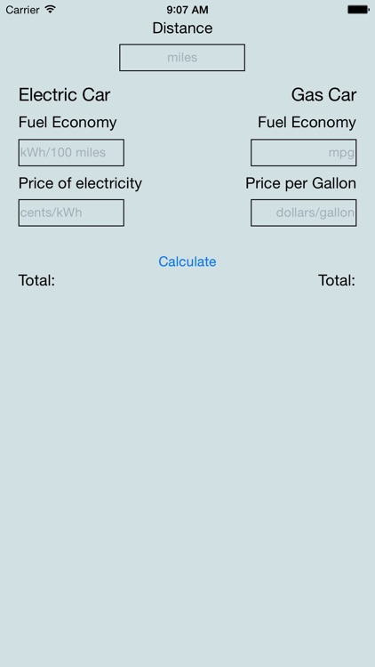 Electric vs Gas Vehicle Fuel Cost Calculator