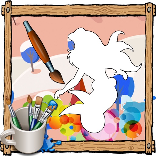 Coloring Page For Kids Game Mermaid Edition iOS App