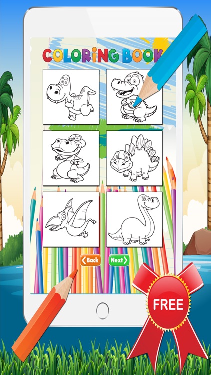 Dinosaur Coloring Book All in 1 Pages Fun Drawing screenshot-4