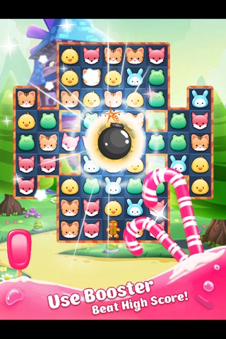 Pet Crush Pop Legend - Delicious Sweetest Candy Match 3 Games Free screenshot 4