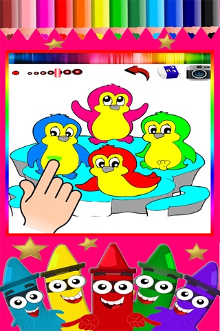 Colouring Fun Kids Colouring Book Crazy Penguins Game Free Edition screenshot 2