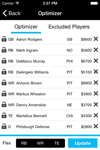 FantasyLabs DFS Lineup Builder screenshot 4