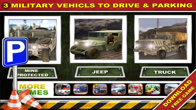 Army Truck, Jeep, Van - 3D Parking Game