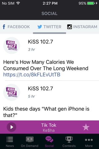 KiSS 102.7 Kingston screenshot 3