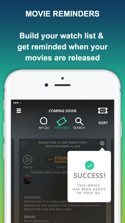 MOVIEQU: Save Upcoming Movies & Movie Theaters Tix