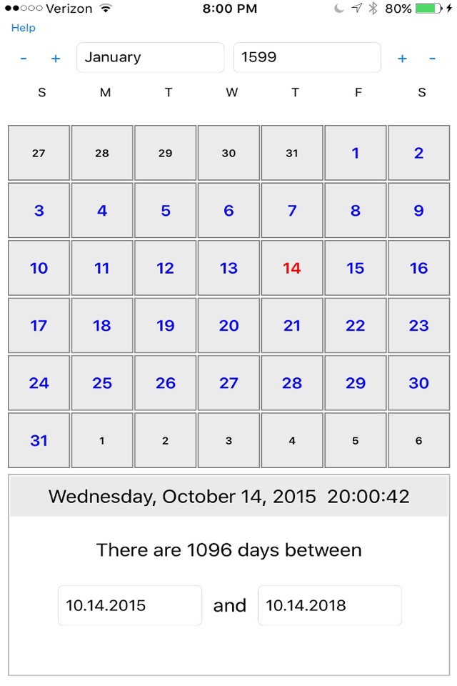 Calendar & Days Since screenshot 2