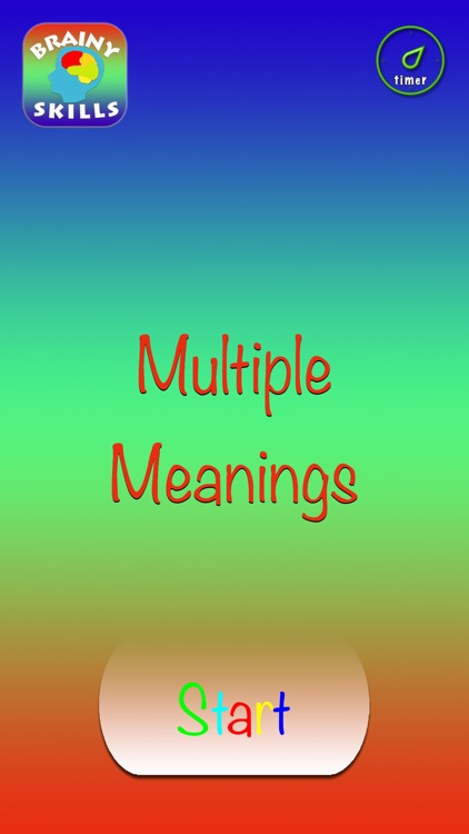 Brainy Skills Multiple Meanings
