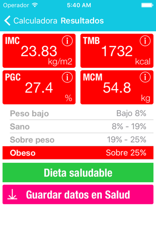 Fit Calculator - Calculate BMI, BMR, BFP, LBM for Health screenshot 2