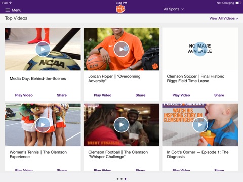 Clemson Tigers for iPad screenshot 2