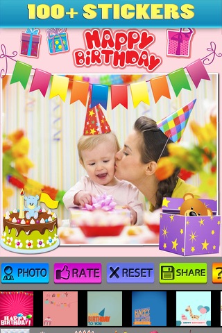 Happy Birthday Photos and Stickers screenshot 3