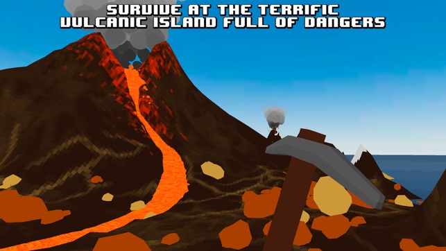 Pixel Volcano Island Survival Simulator 3D(圖1)-速報App