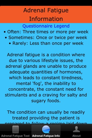 Adrenal Fatigue Test App screenshot 2