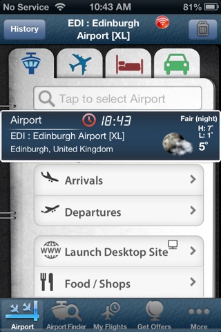 Edinburgh Airport (EDI) Flight Tracker Radar screenshot 3