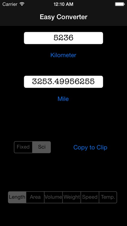 Easy Converter Free - universal unit convert ( length, area, volume, speed, weight, temperature )