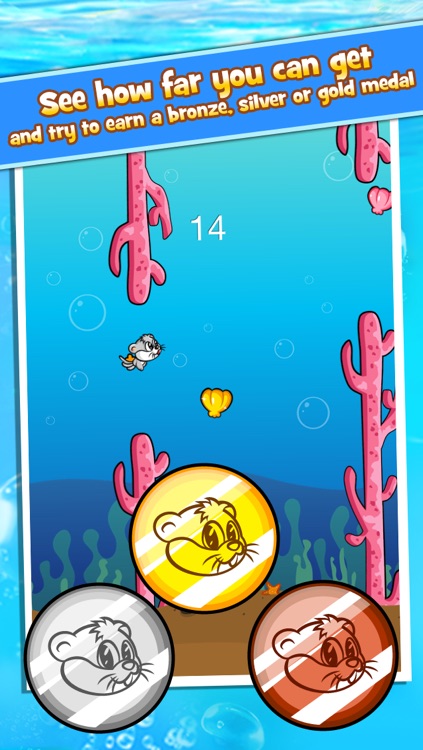 Otter Dive – Help the Cutesy Aquatic Otter Pup Swim through Obstacles to Retrieve his Lost Goodies! screenshot-3